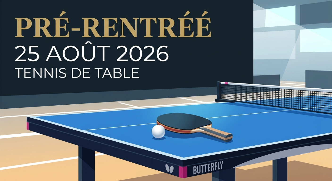 Illustration avec texte "Pré-rentréé 25 Août 2026"